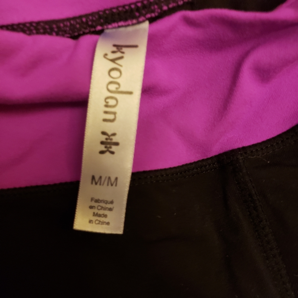 Kyodan Color Block Gloss Print Capri Legging Black - image 6